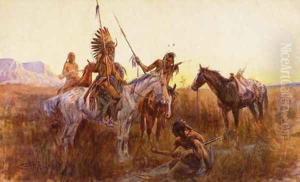 The Lost Trail Oil Painting by Charles Marion Russell