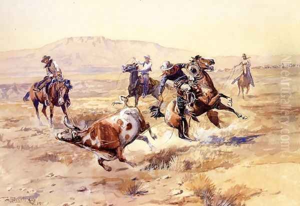 The Renegade Oil Painting by Charles Marion Russell