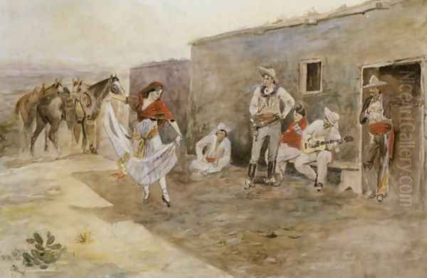 Casa Alegre Oil Painting by Charles Marion Russell