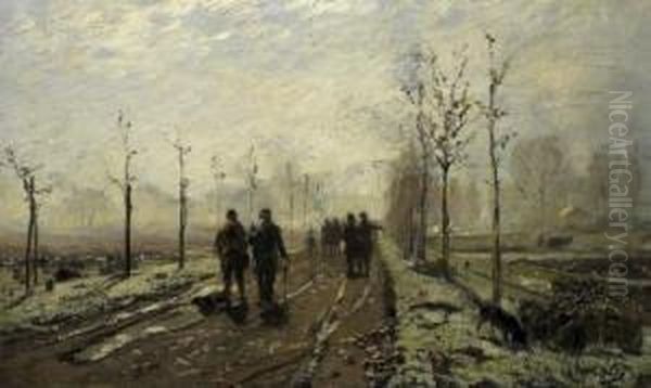 Reifmorgen Oil Painting by Hugo Muhlig