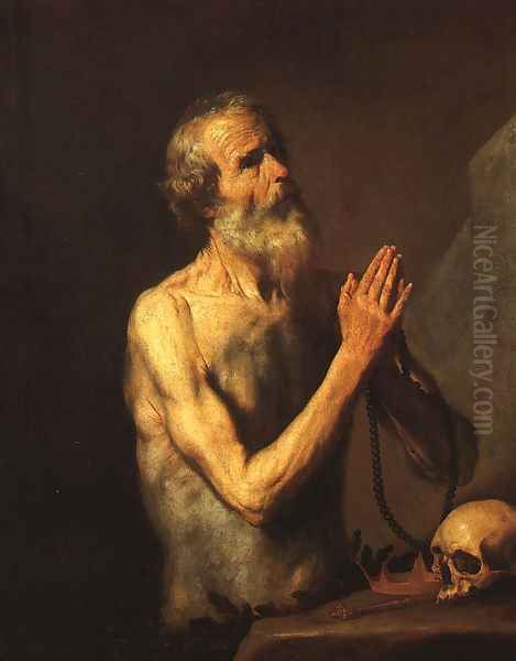 Saint Onufri 1637 Oil Painting by Jusepe de Ribera