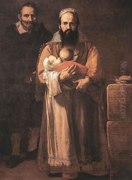 Magdalena Ventura with Her Husband and Son 1631 Oil Painting by Jusepe de Ribera