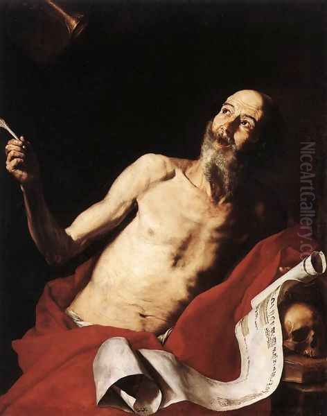 St Jerome 1637 Oil Painting by Jusepe de Ribera