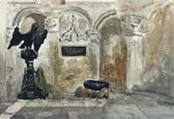 The Lectern At Norwich Cathedral Oil Painting by William James Muller