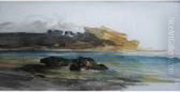 Coastal Study Oil Painting by William James Muller