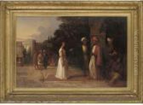 The Slave Market Oil Painting by William James Muller