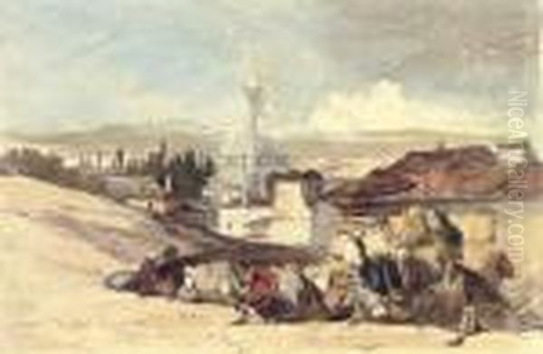 The Camel Market, Smyrna Oil Painting by William James Muller