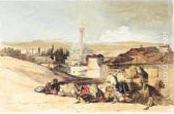 Camel Market At Smyrna Oil Painting by William James Muller