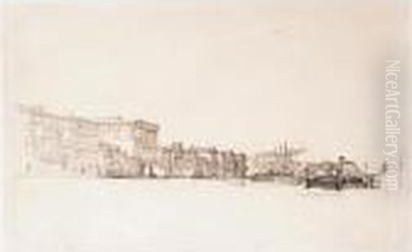 A Folio Of Drawings Of Continental Views Oil Painting by William James Muller