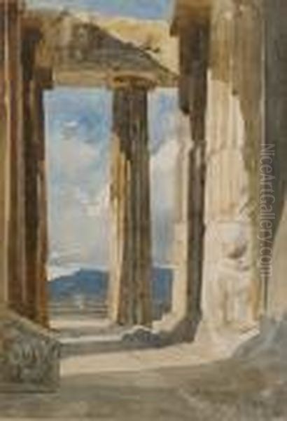 A View From The Parthenon Oil Painting by William James Muller