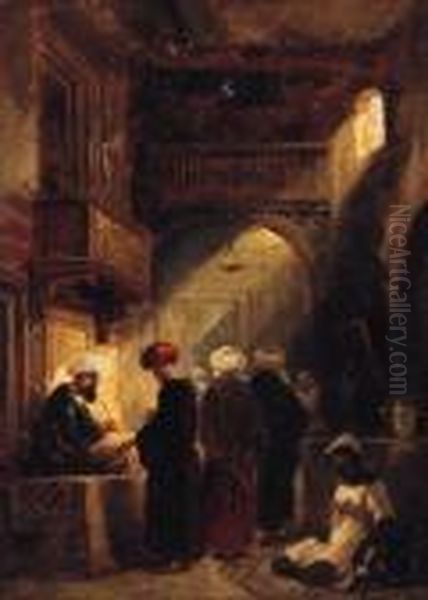 The Opium Seller Oil Painting by William James Muller