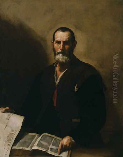 Philosopher Crates Oil Painting by Jusepe de Ribera