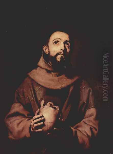 St. Francis of Assisi Oil Painting by Jusepe de Ribera