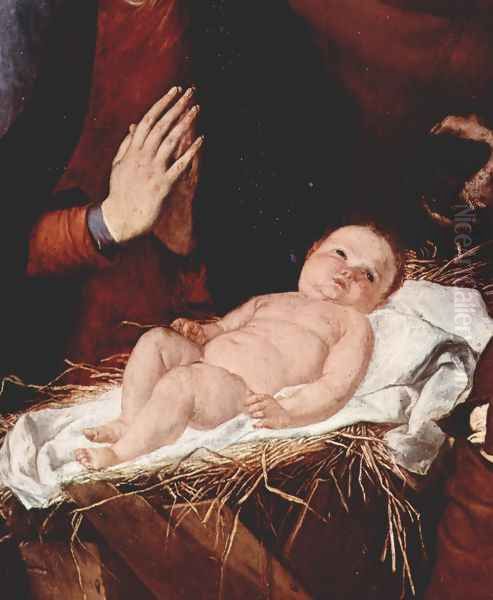 The Adoration of the Shepherds, detail Oil Painting by Jusepe de Ribera