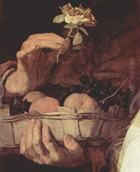 Mystical Marriage of St. Karharina of Alexandria, detail Oil Painting by Jusepe de Ribera