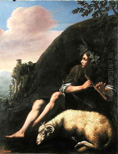 Pastoral Shepherd and Sheep Oil Painting by Jusepe de Ribera