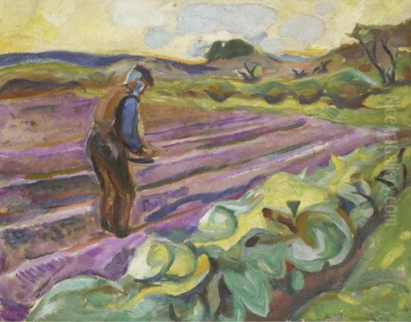 Samannen (the Sower) Oil Painting by Edvard Munch