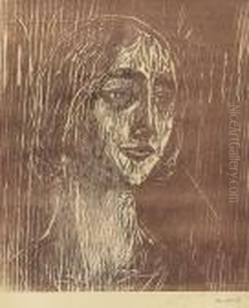 Birgitte Iii The Gothic Girl Oil Painting by Edvard Munch