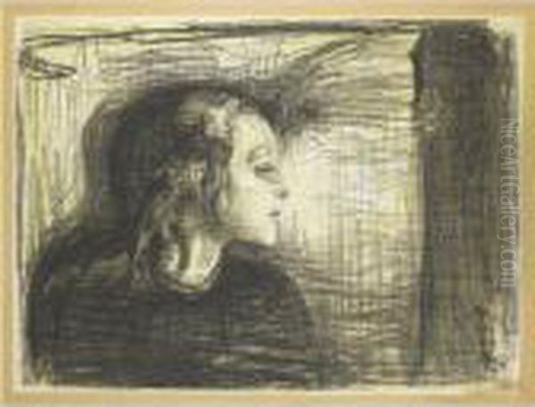 The Sick Child I Oil Painting by Edvard Munch