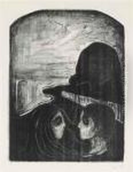 Attraction I Oil Painting by Edvard Munch