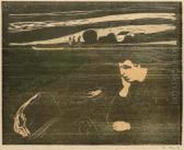 Melancholy Iii Oil Painting by Edvard Munch