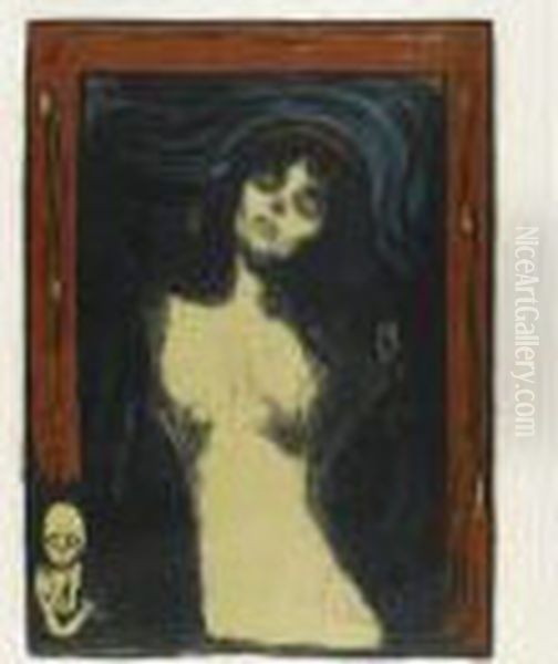 Madonna Oil Painting by Edvard Munch