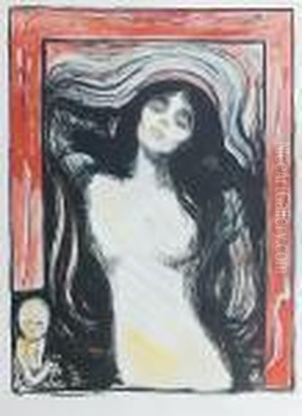 Madonna Oil Painting by Edvard Munch