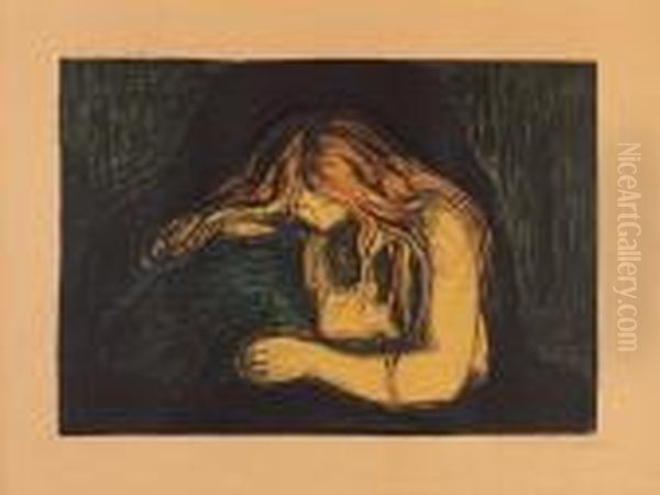 Vampyrii Oil Painting by Edvard Munch