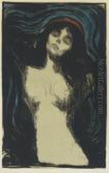 Madonna Oil Painting by Edvard Munch