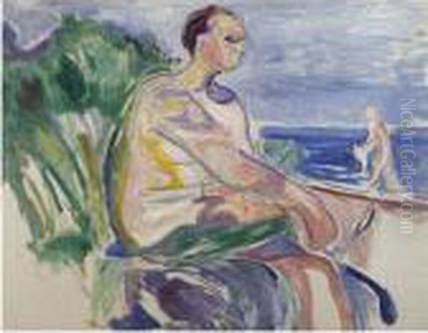 Christian Gierloff In Asgardstrand Oil Painting by Edvard Munch