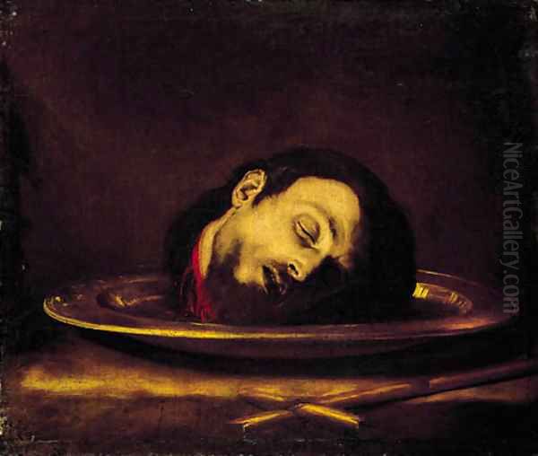 The Head of Saint John the Baptist Oil Painting by Jusepe de Ribera