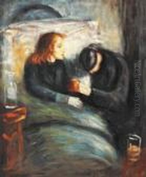 The Sick Child Oil Painting by Edvard Munch