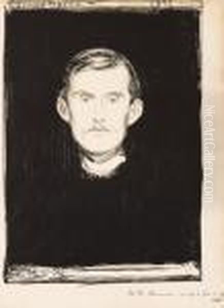 Self-portrait Oil Painting by Edvard Munch