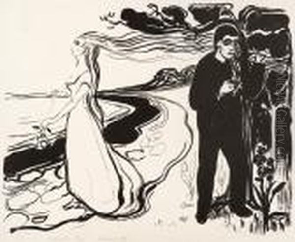 Separation I Oil Painting by Edvard Munch