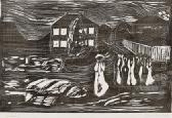 The Storm Oil Painting by Edvard Munch