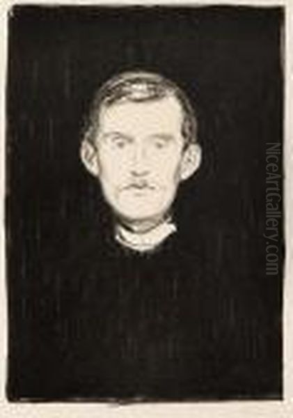 Self-portrait Oil Painting by Edvard Munch