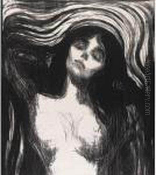 Madonna Oil Painting by Edvard Munch