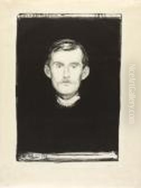 Selbstportrait Oil Painting by Edvard Munch