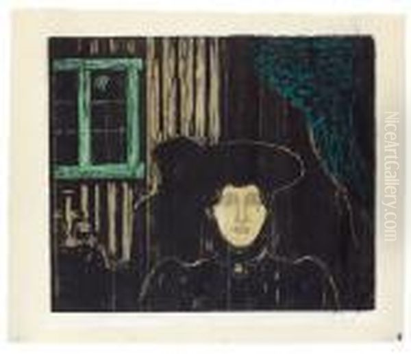 Mondschein I Oil Painting by Edvard Munch