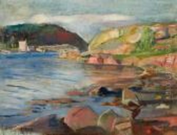 Tonsbergfjorden Oil Painting by Edvard Munch