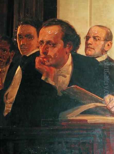 Michal Kleopas Oginski (1765-1833), Frederic Chopin (1810-49) and Stanislaw Moniuszko (1819-72), from Slavonic Composers, 1890s (detail) Oil Painting by Ilya Efimovich Efimovich Repin