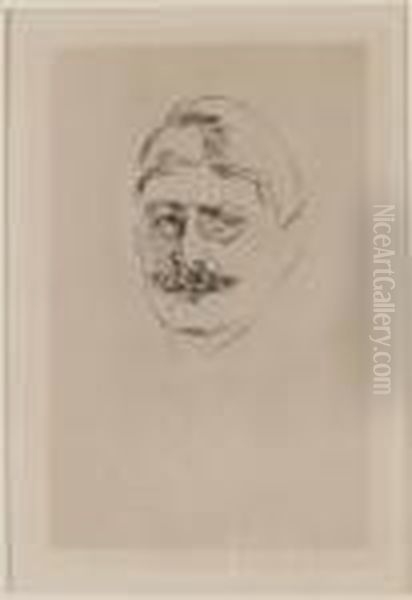 Knut Hamsun Oil Painting by Edvard Munch