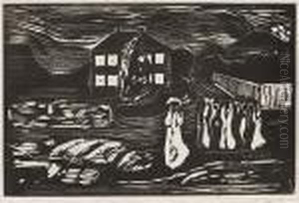 The Storm Oil Painting by Edvard Munch