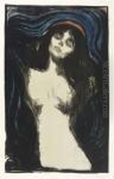 Madonna Oil Painting by Edvard Munch