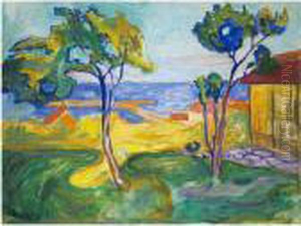 From Asgardstrand Oil Painting by Edvard Munch