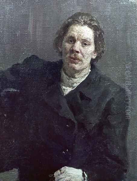 Portrait of Maxim Gorky (Aleksai Maksimovich Peshkov) (1868-1936) 1899 Oil Painting by Ilya Efimovich Efimovich Repin