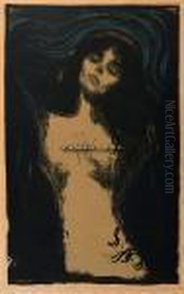 Madonna Oil Painting by Edvard Munch