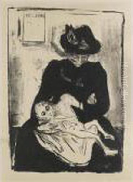 Inheritance (w. 603) Oil Painting by Edvard Munch