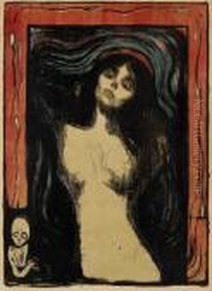 Madonna Oil Painting by Edvard Munch