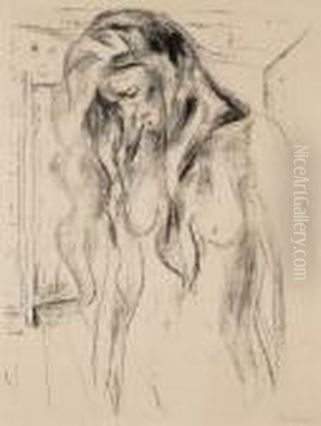 Young Woman Weeping Oil Painting by Edvard Munch